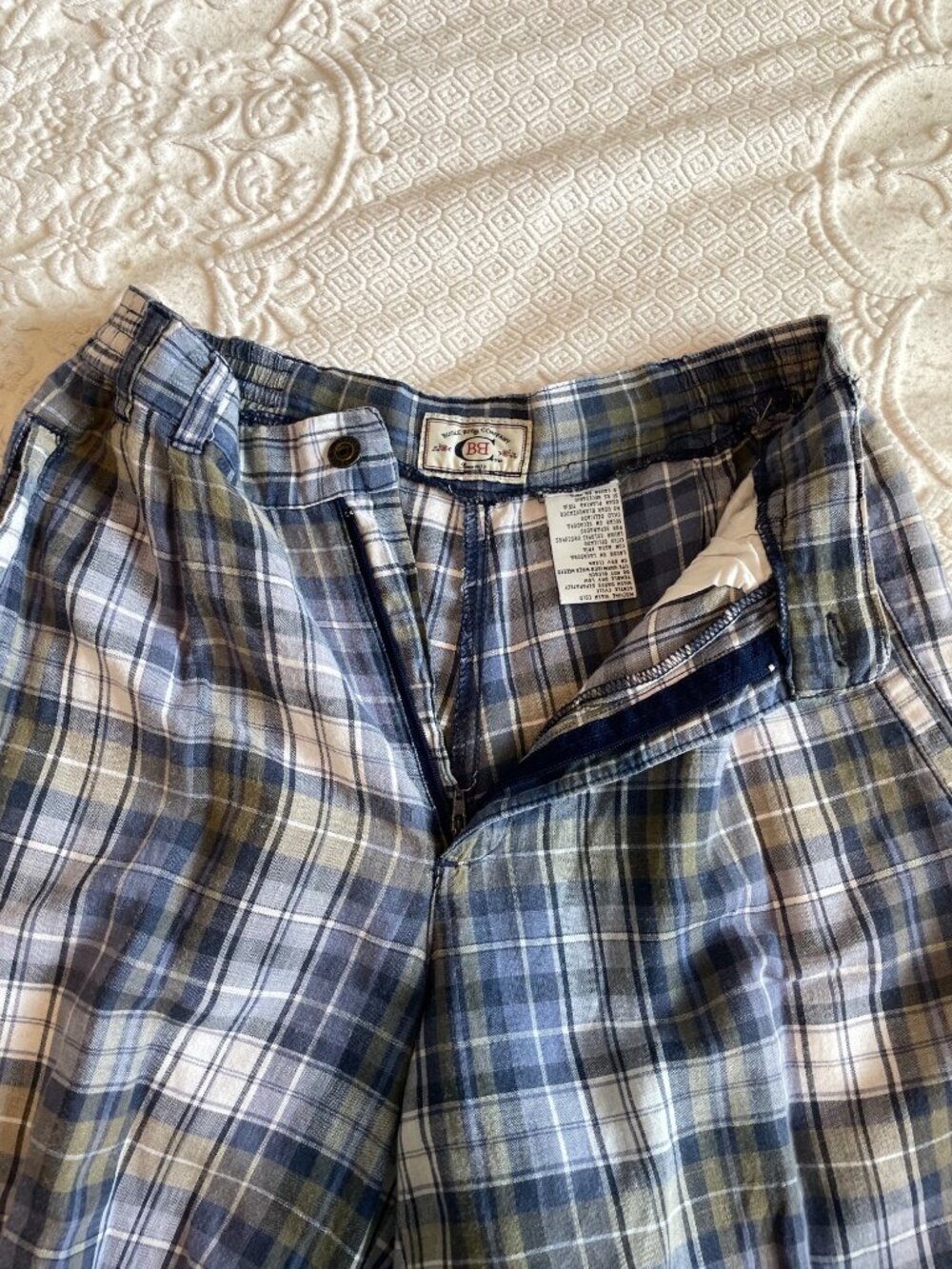 Vintage 90s Bugle Boy Blue Plaid Woman’s Jacket + Shorts 2-Piece Set Size S/6 - Picture 16 of 16